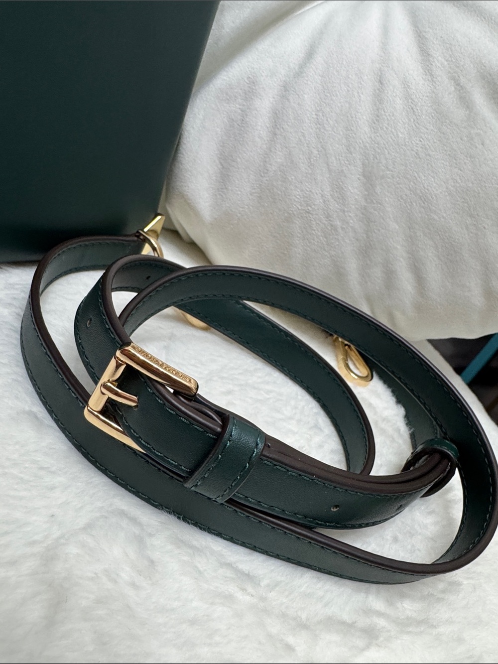 Michael Kors Forest Green Monogram Satchel with Gold Hardware - Picture 7 of 10